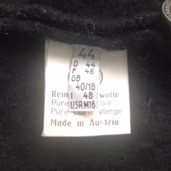 Giesswein Austria Tirol Walkwaren 44 USA M16Wool Coin Buttons Jacket Cardigan - Picture 10 of 10